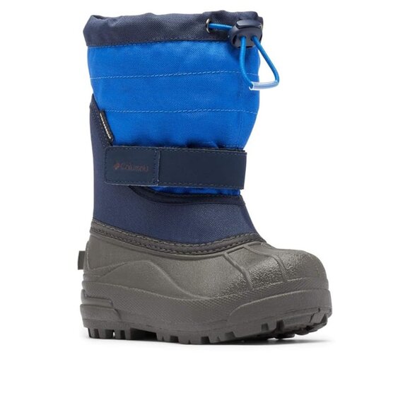 Columbia Powderbug Plus II Boot Youth Boys 2 Navy Waterproof Snow Boots - Picture 1 of 12
